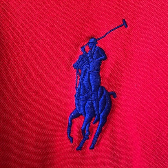 Polo Ralph Lauren USA Red Golf Shirt Embroidered Big Pony - Picture 12 of 13